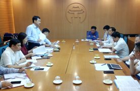 Đồng chí Nguyễn Thế Giang, Tỉnh ủy viên, Phó Chủ tịch UBND tỉnh phát biểu tại buổi làm việc.