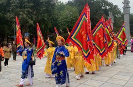 Lễ Tịch điền của dân tộc Tày tại Lễ hội Lồng tông huyện Lâm Bình 2018. Ảnh: K.T