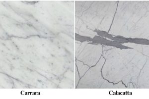 Phân biệt điểm khác nhau giữa Đá Calacatta và Carrara