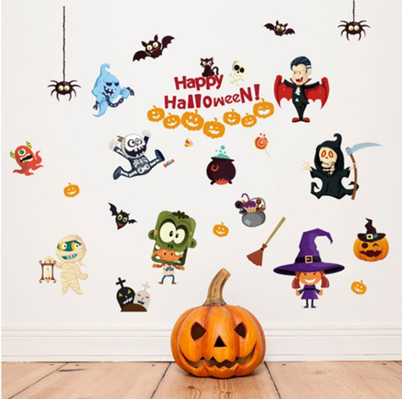 Trang trí Halloween bằng giấy decal