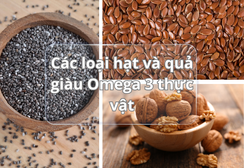 Các loại hạt và quả giàu Omega 3 thực vật